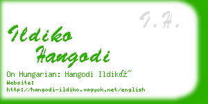 ildiko hangodi business card